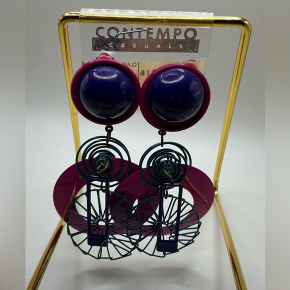 contempo casuals Jewelry - A Very Rare Vintage 80’s/90’s Contempo Casuals Clip On Earrings HTF New